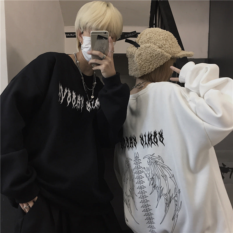 black Skeleton Wings Hoodie alternative unisex