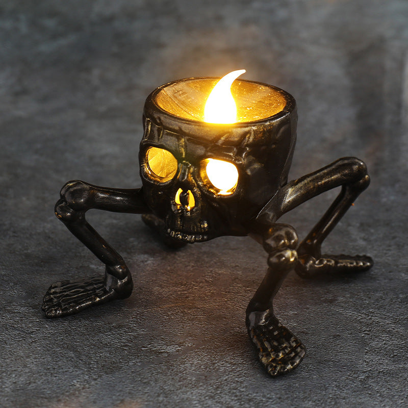 black Skull Table Lamp