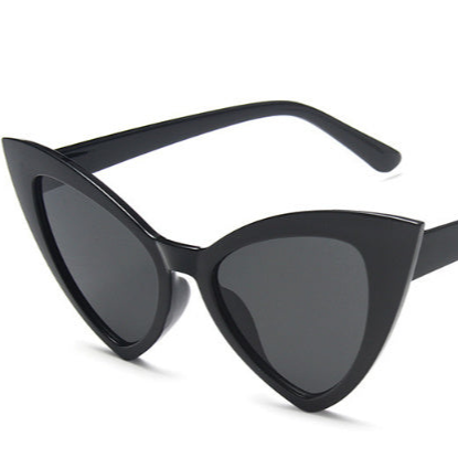black Vintage Goth Cat Eye Sunglasses