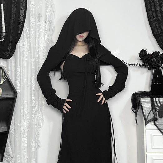 Witch Hooded Shrug Sleeve Cardigan