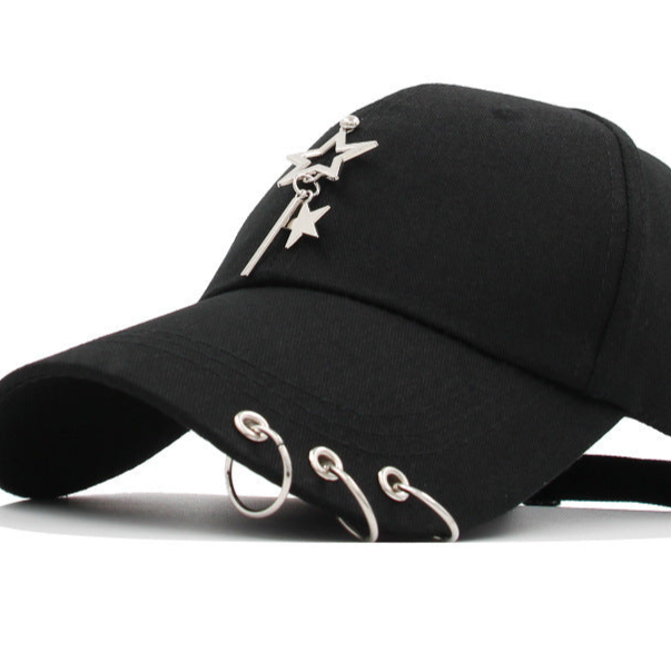 black Witchy Moon Baseball Hat Womens