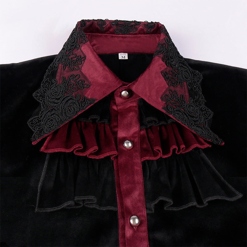 black red Mid-Century Steampunk Shirt
