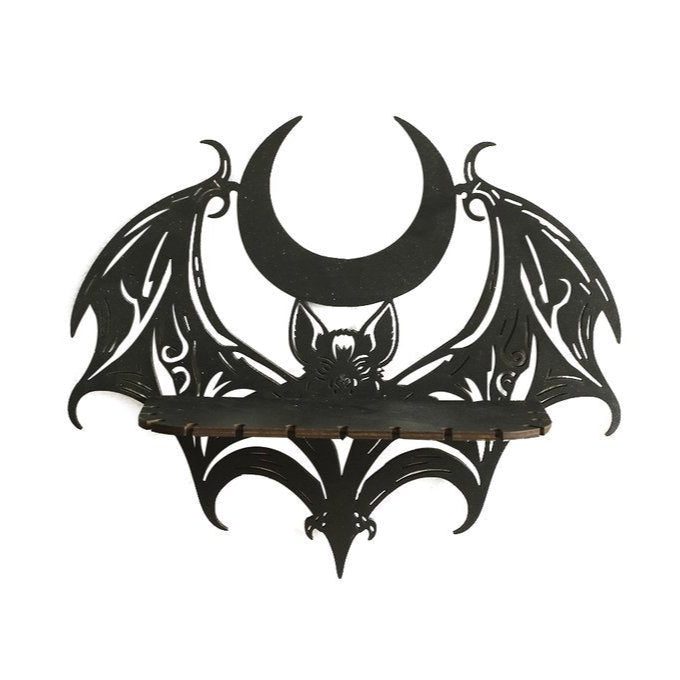 black Bat Wall Mounted Shelf