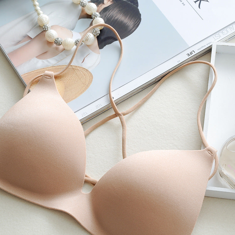 casual Black Seamless Gothic Bra