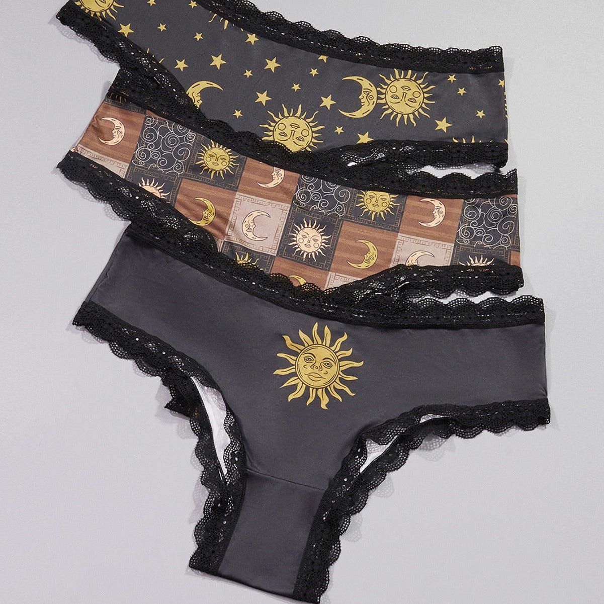 celestial 3 Pcs Goth Panties Plus Size