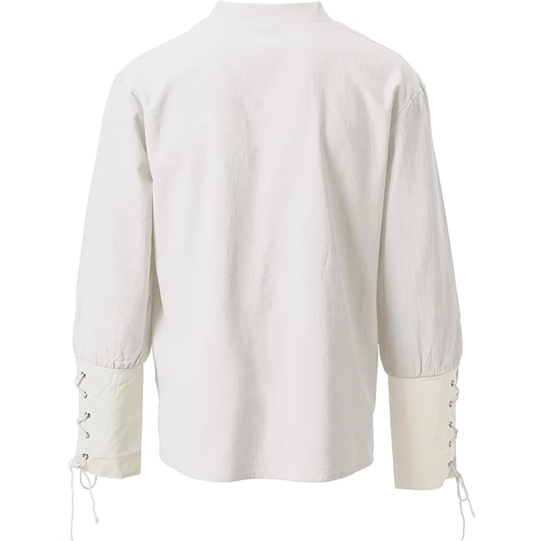 Black Goth Shirt Long Sleeves Mens
