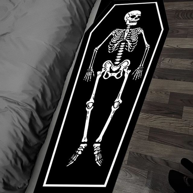 coffin Skeleton Rug