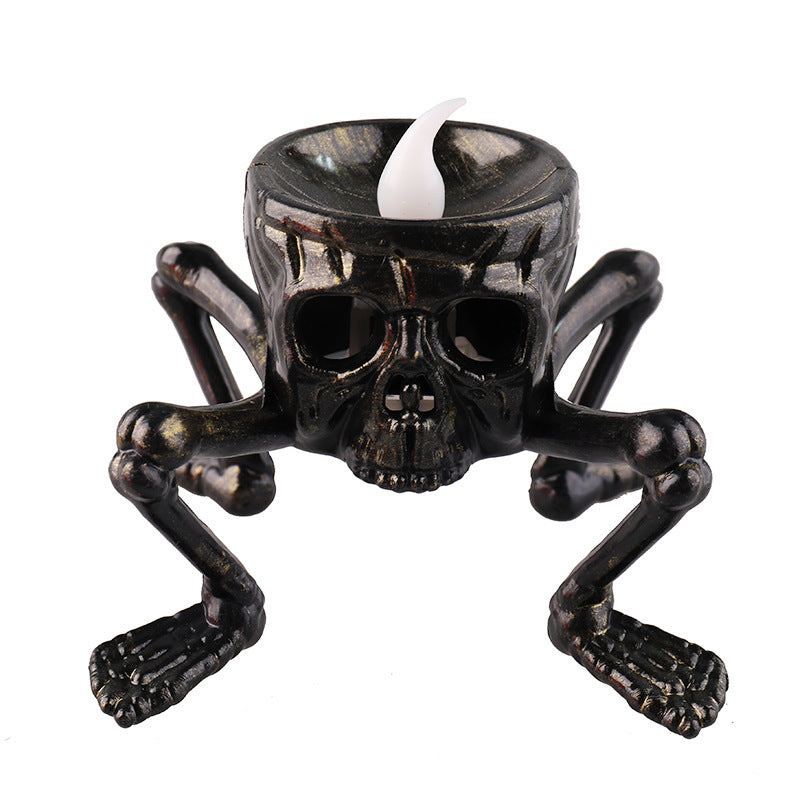 Skull Table Lamp creepy black