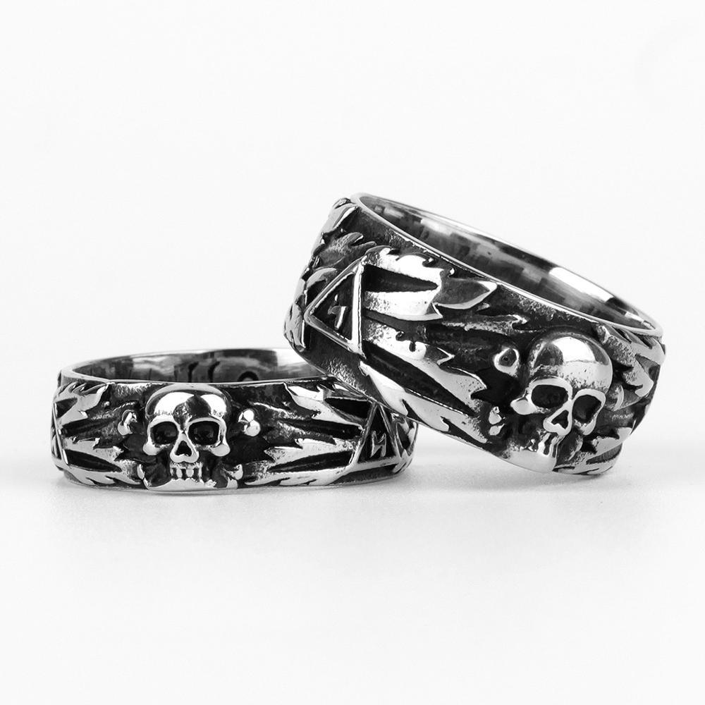 cross gothic Skull Ring