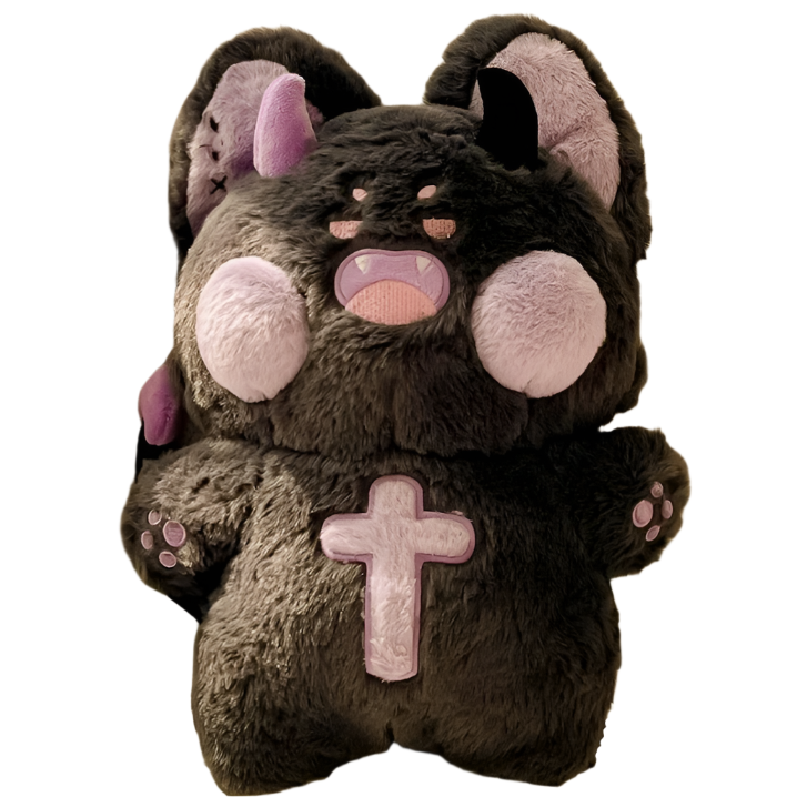 cute black cat demon Gothic Cat Plushie toy