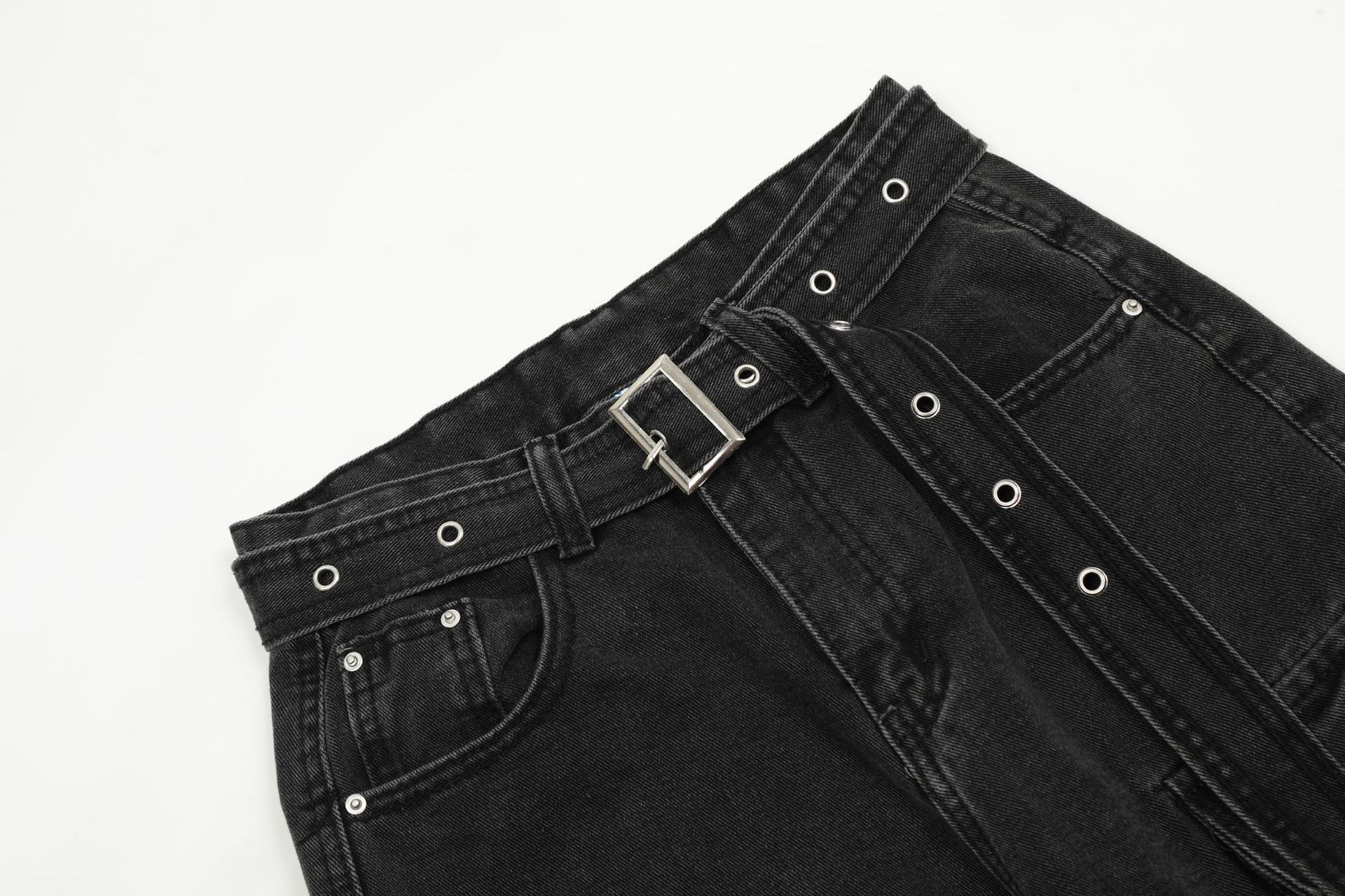 denim Wide Cargo Jeans for Men
