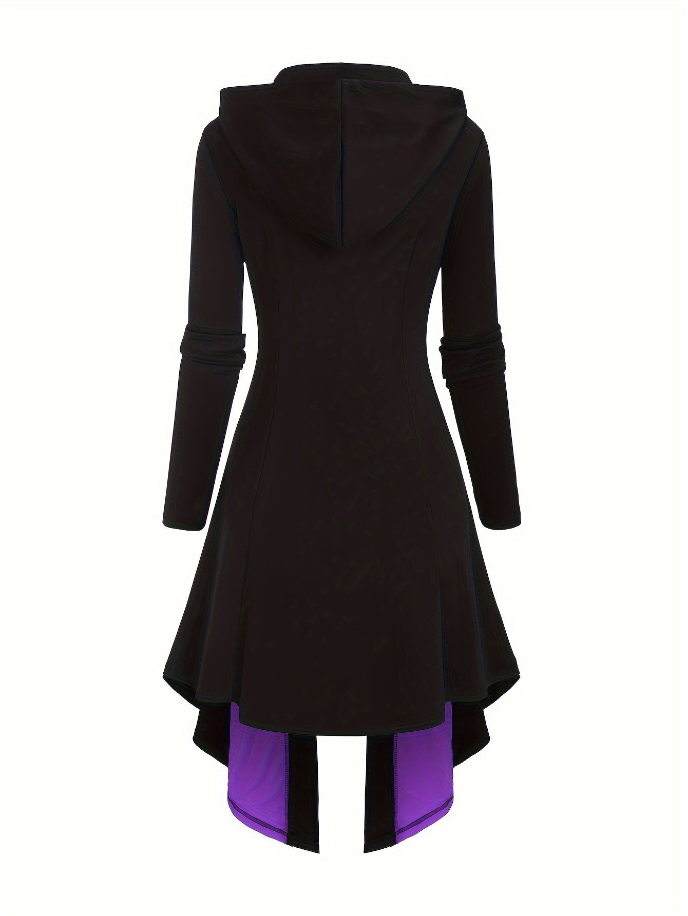 dress Purple Black Goth Hooded Coat Jacket
