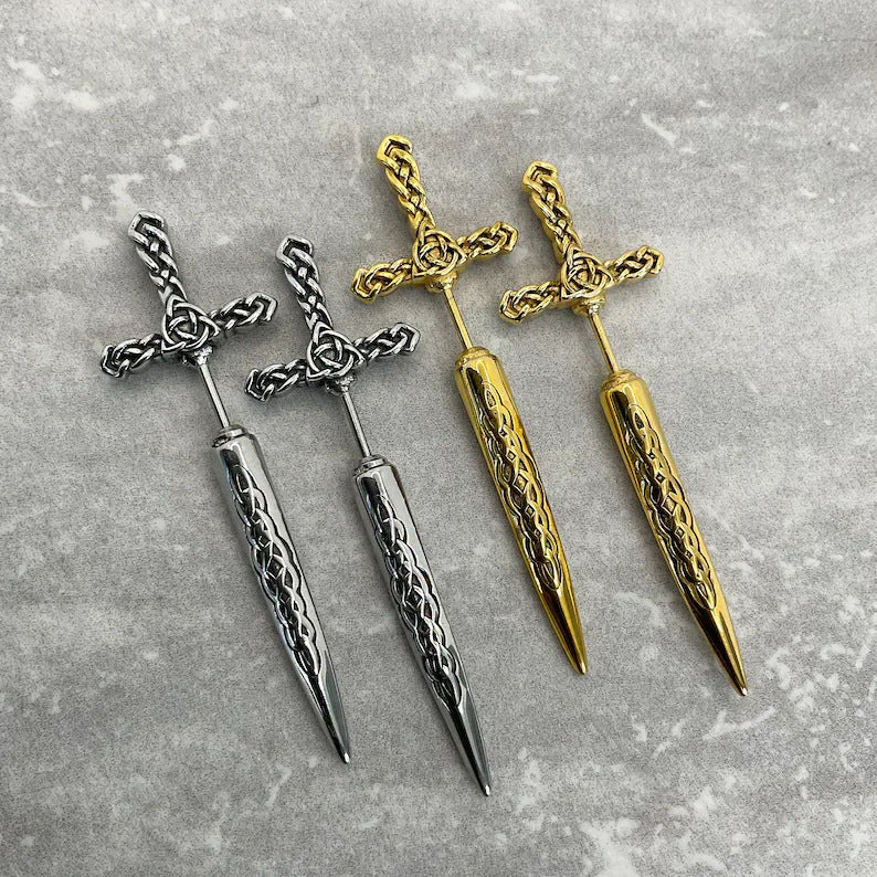 Sword Stud Earrings