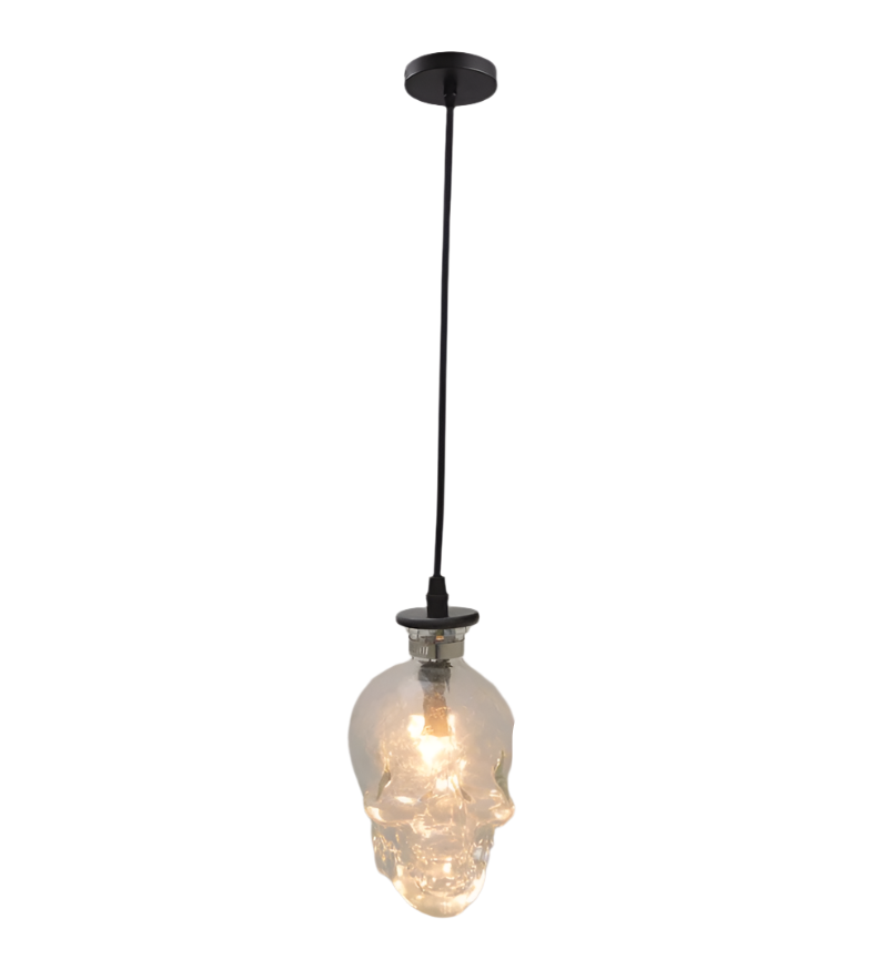 glass Gothic Skull Light Fixture Ceiling hanging