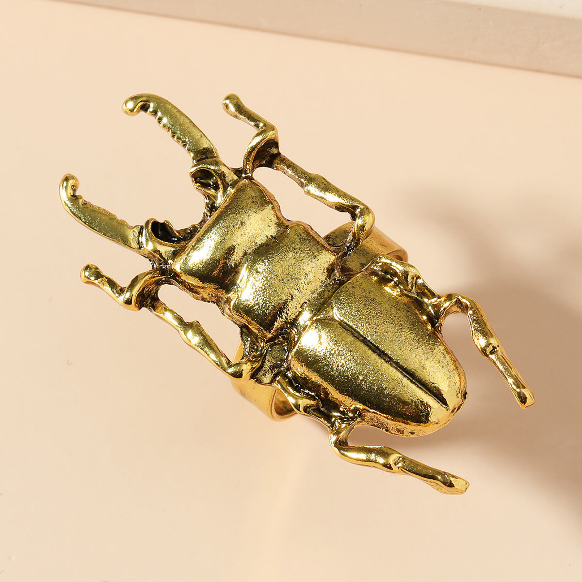 gold Metal Beetle Ring