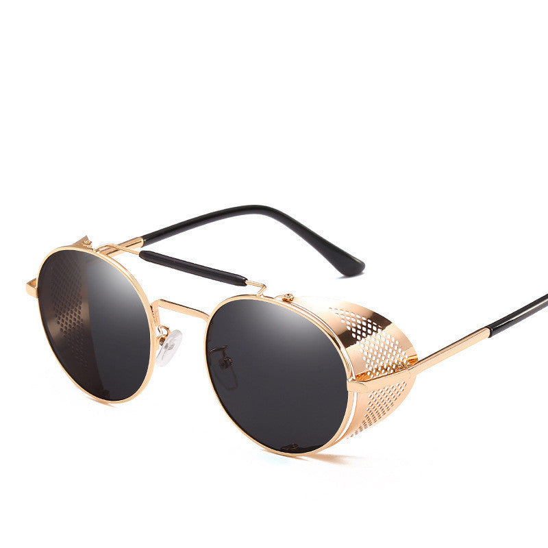 gold Retro Gothic Sunglasses