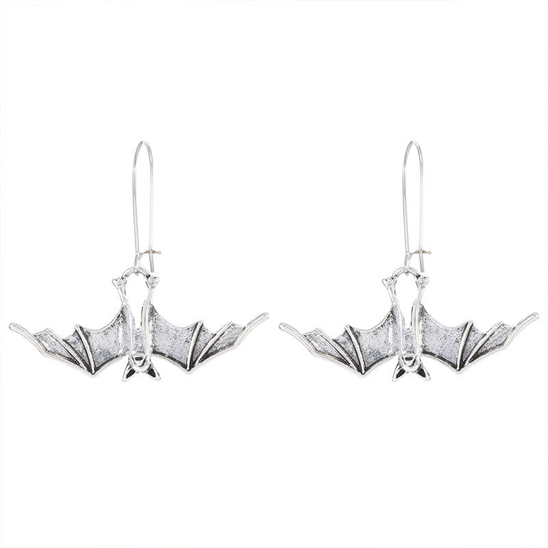 goth Hanging Bat Goth Womens Earrings