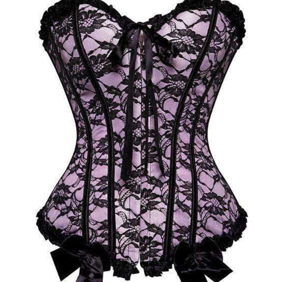 goth Light Purple Corset Overbust