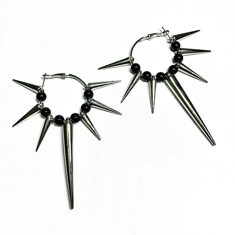 Punk Earrings with Large Spikes