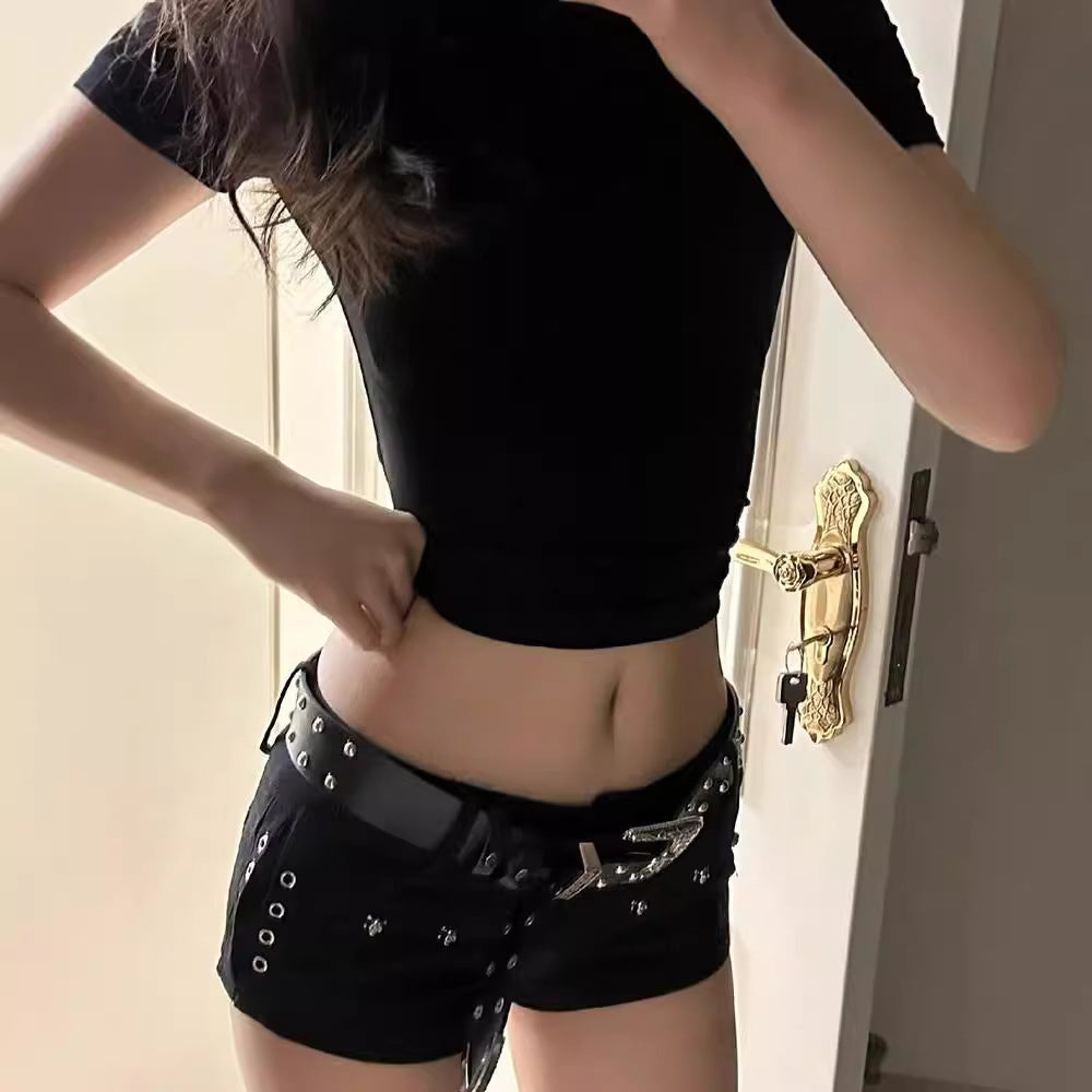 gothic Skull Shorts for Women