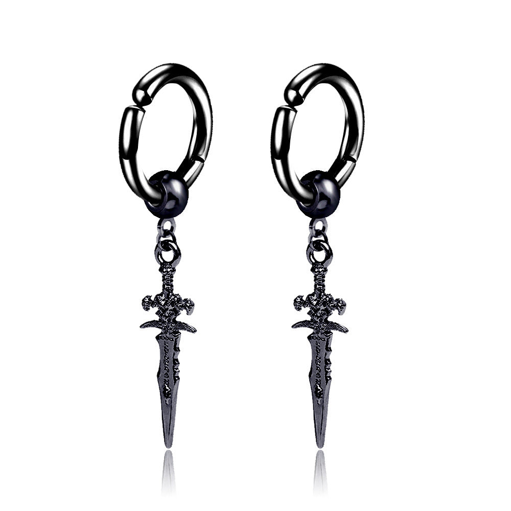 knife Sword Earrings Womens