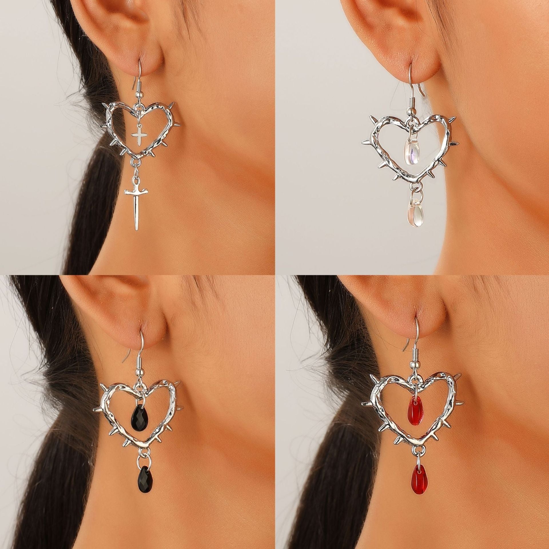 Thorn Heart Earrings For Women