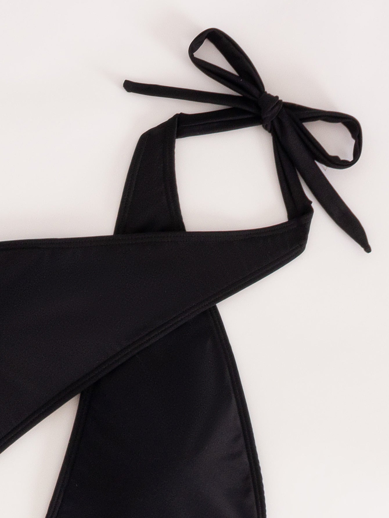 gothic Backless Black Haltertop Swimsuit