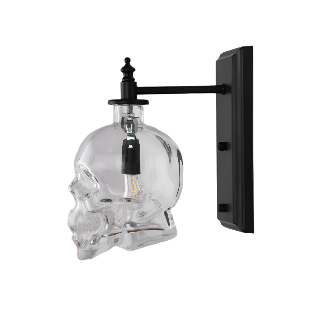 Glass Skull Wall gothic Light Fixture
