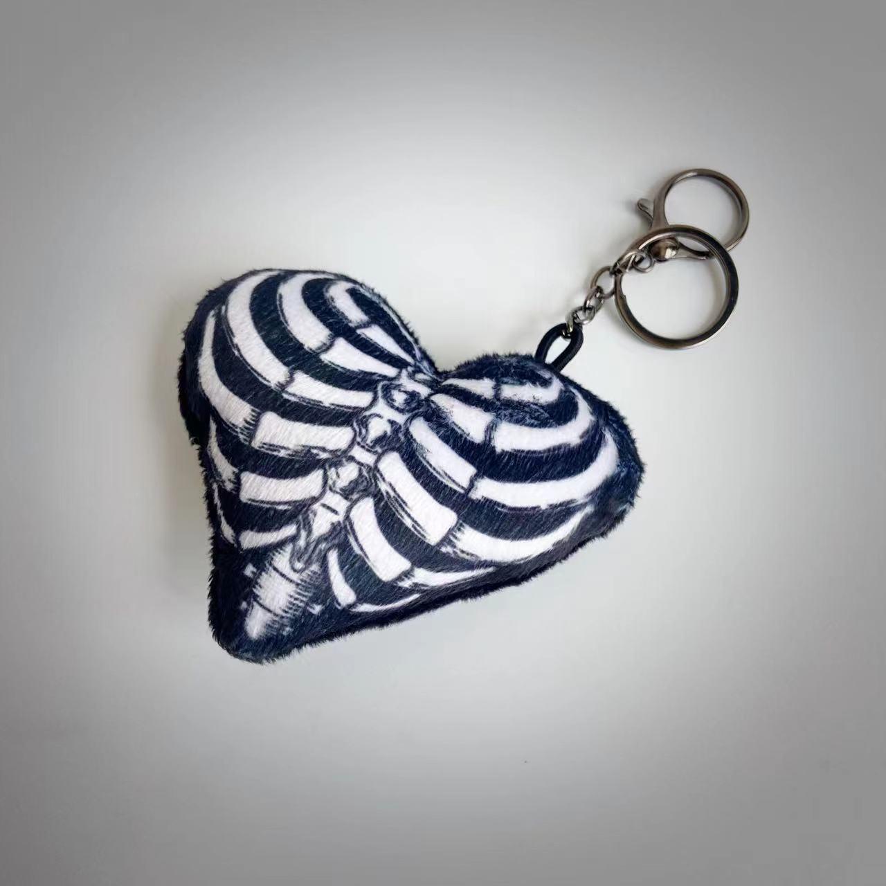 goth Heart Skeleton goth keychain
