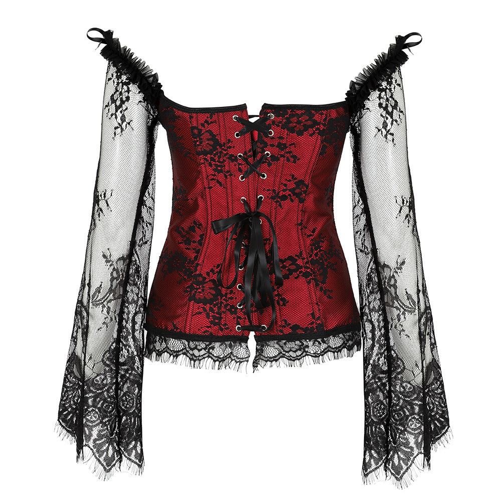 gothic lace Sleeve Corset