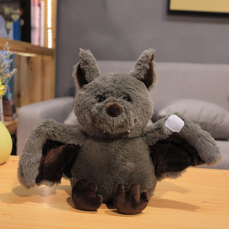 gray Cute Goth Bat Stuffie