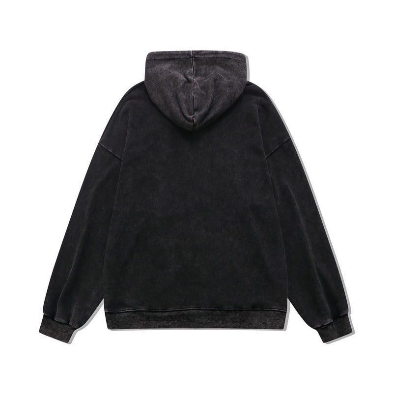 gray Gothic Hooded Sweater for Women