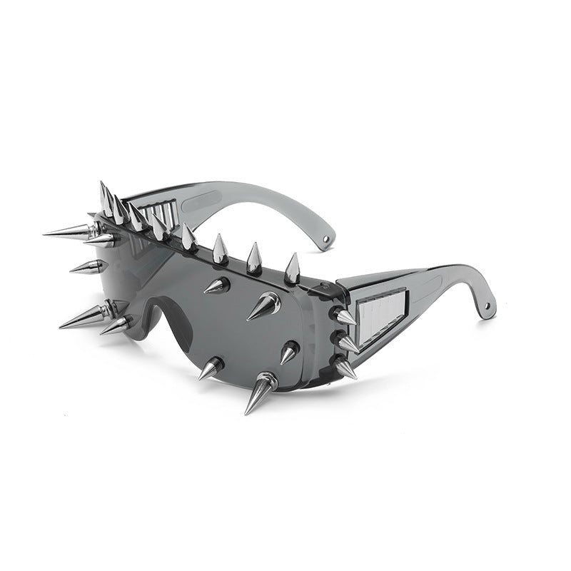 gray Punk Goth Spike Sunglasses