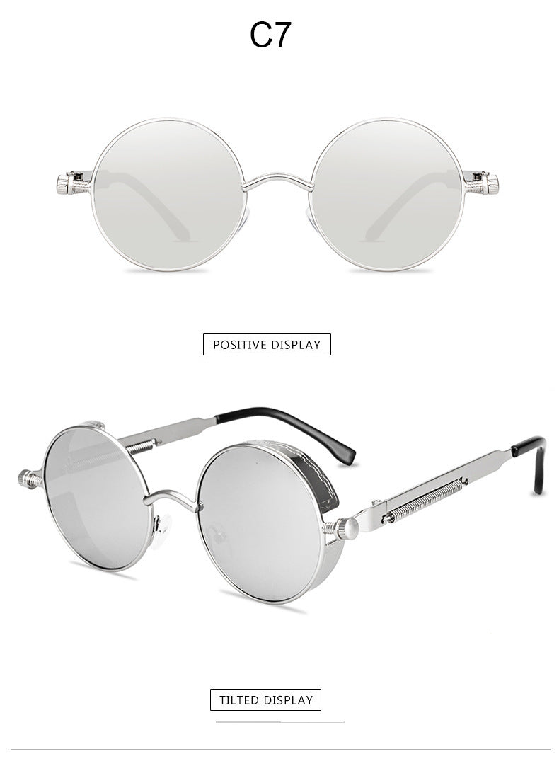 Black Steampunk Sunglasses gray