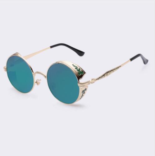 green Black Gold Gothic Sunglasses