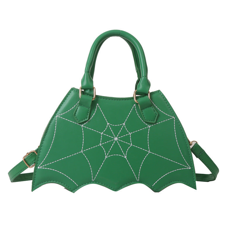womens Goth Bat Spider Web Purse