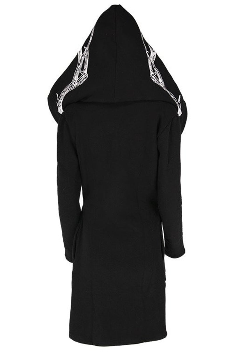 deer horns Large Hood Gothic Hoodie