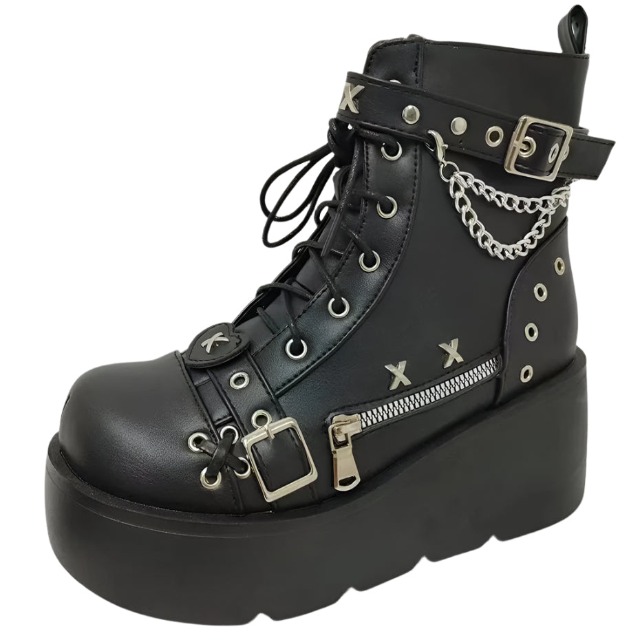 japanese Womens Gothic Ankle Boots