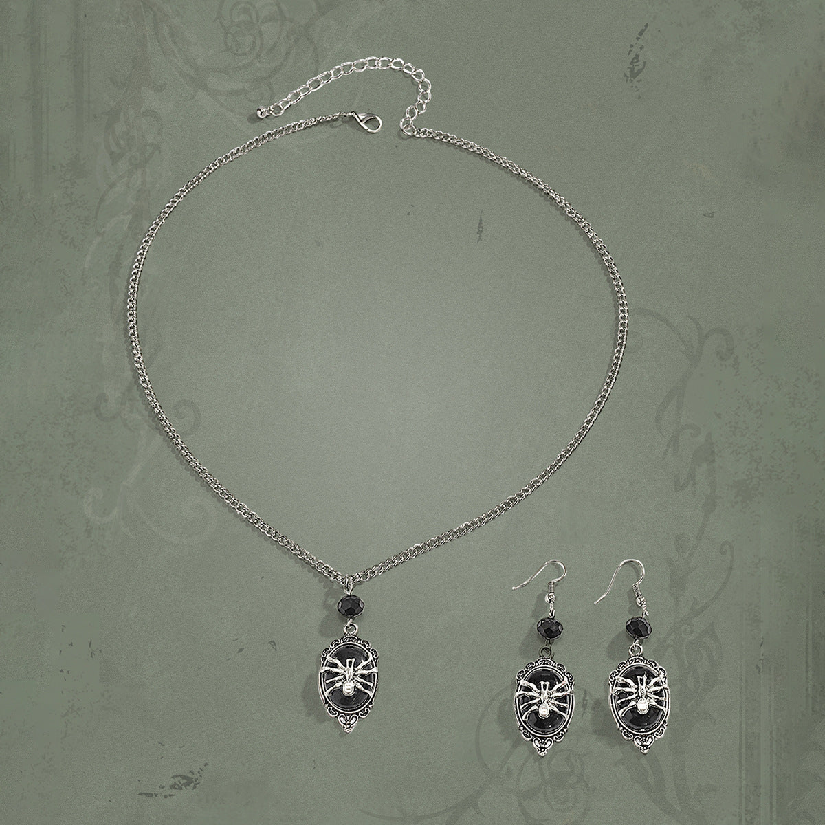 goth jewelry set