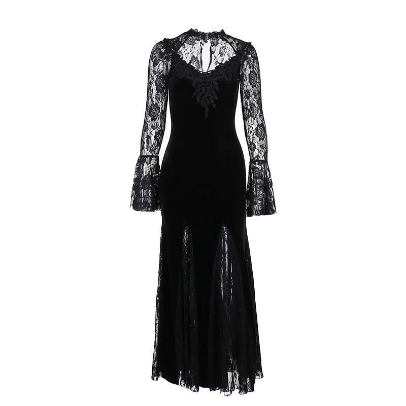 lace sleeves Alternative Long Sleeved Dress