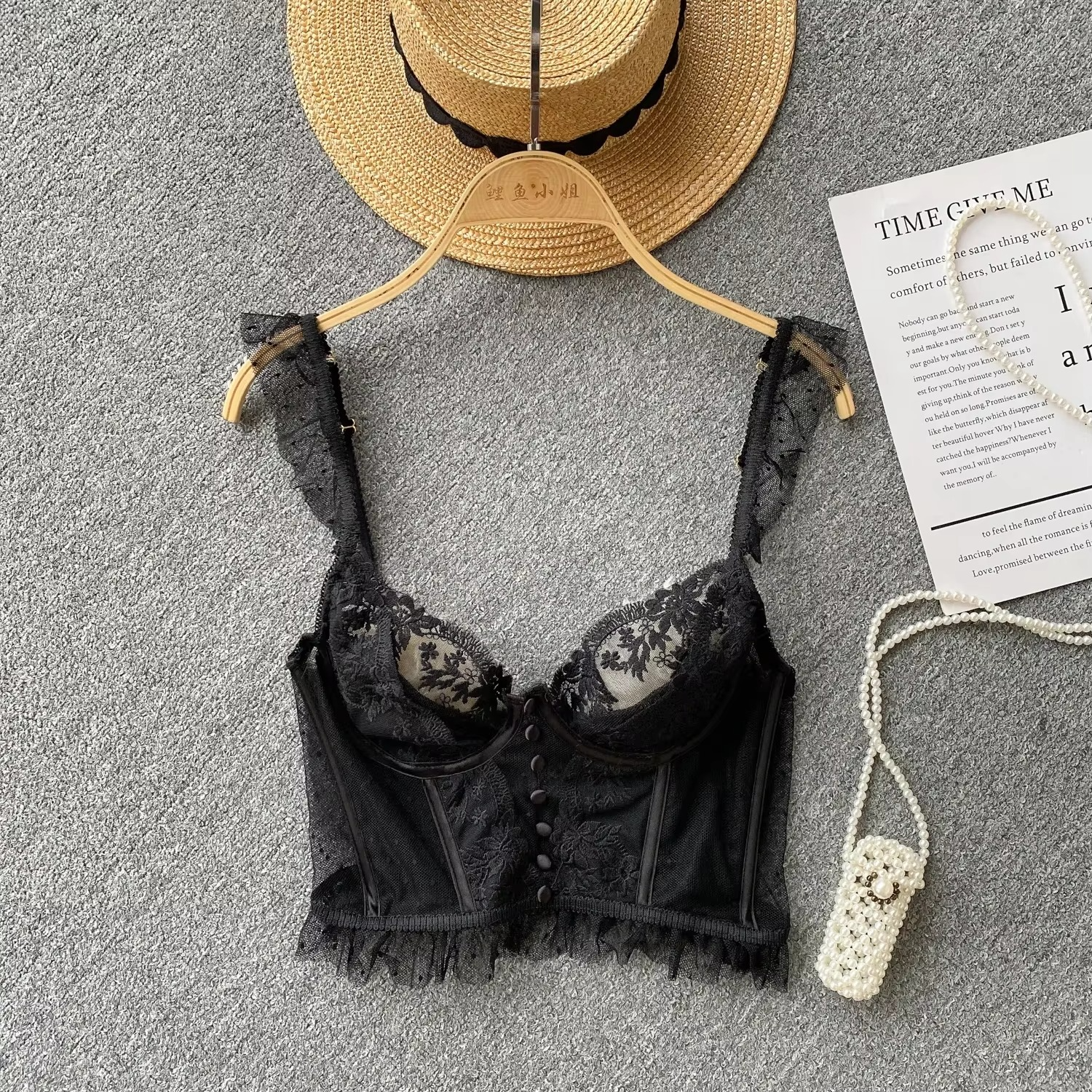 Goth Bustier Bralette lace