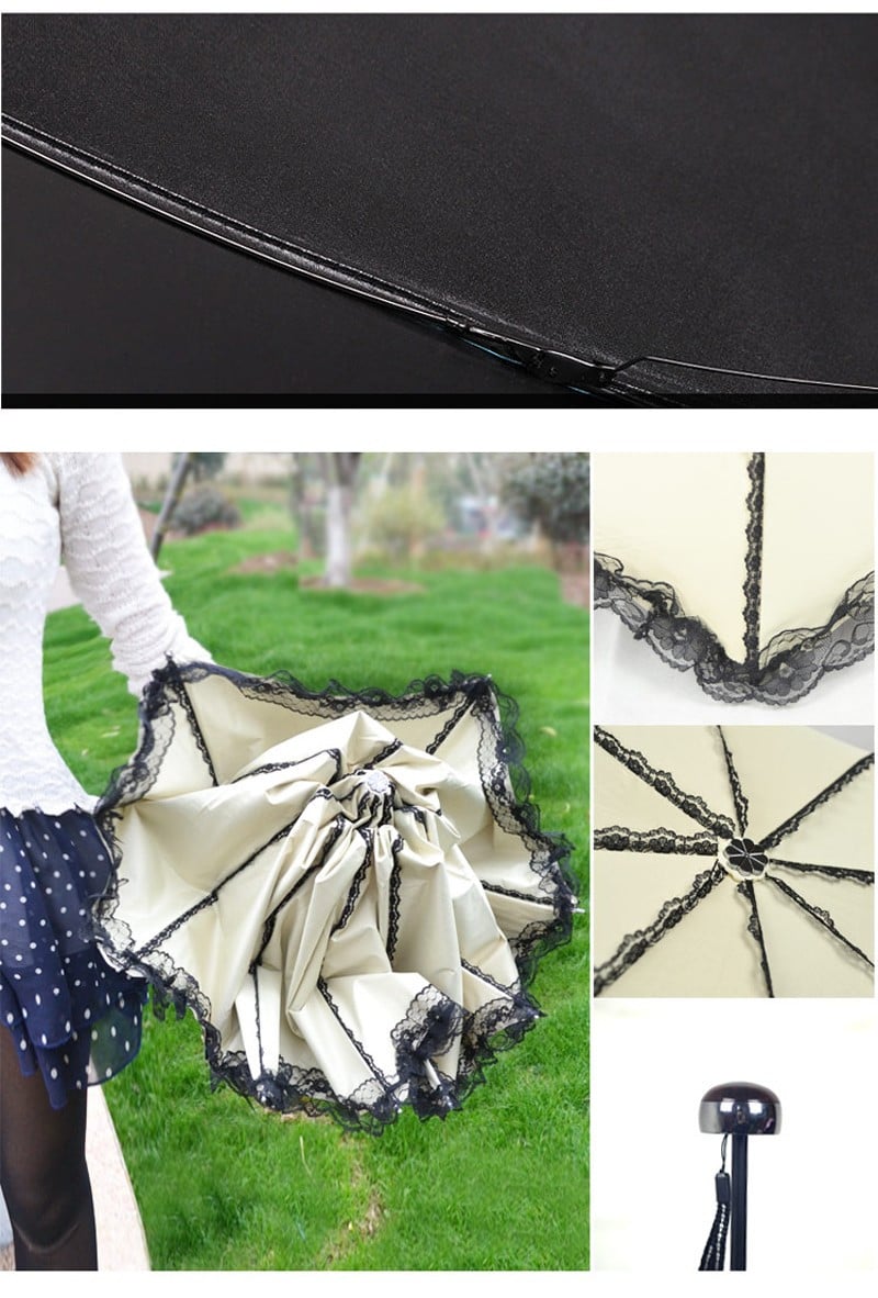 lace Gothic Parasol Womens