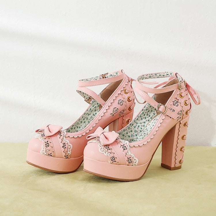 lace up heel Gothic Lolita Heels