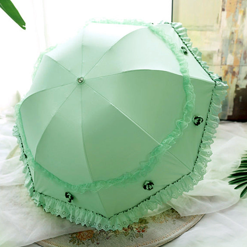 large Purple Goth Lace Parasol