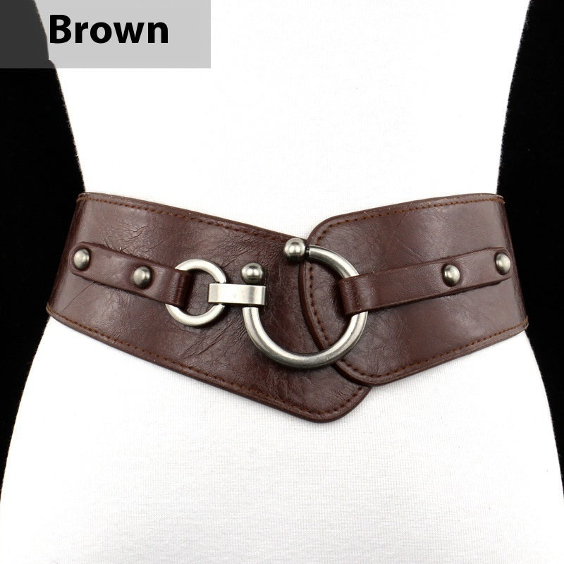 large Wide Leather Sexy Goth Belt for Women