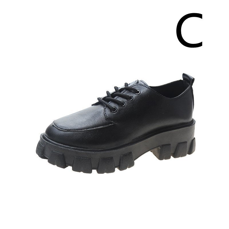 Black Goth Marten Shoes leather