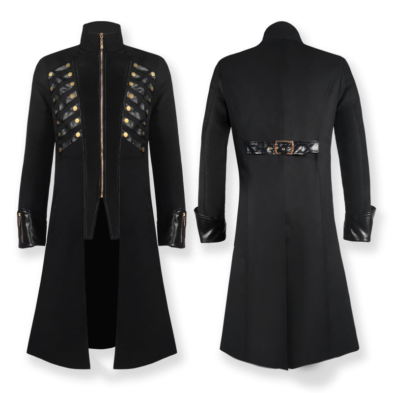 long Black Gothic Victorian Coat unisex