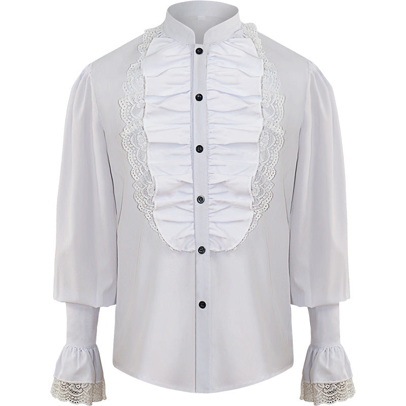 long sleeve Gothic Ruffle Shirt for Men