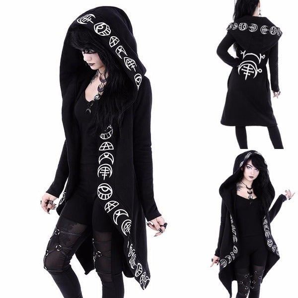 gothic Wide Hooded Witchy Hoodie