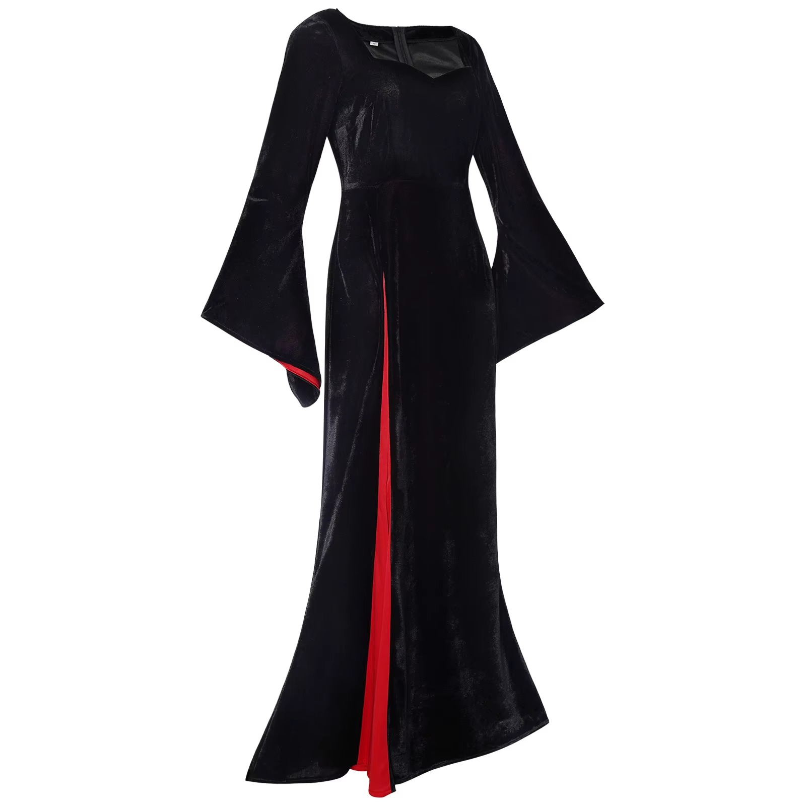 Slit Vampire Dress Velvet